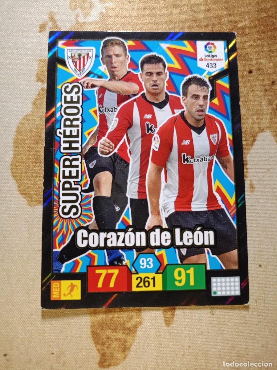 Football Stickers: # S&uacute;per H&eacute;roes 433 CORAZ&Oacute;N DE LE&Oacute;N Adrenalyn 2018-19