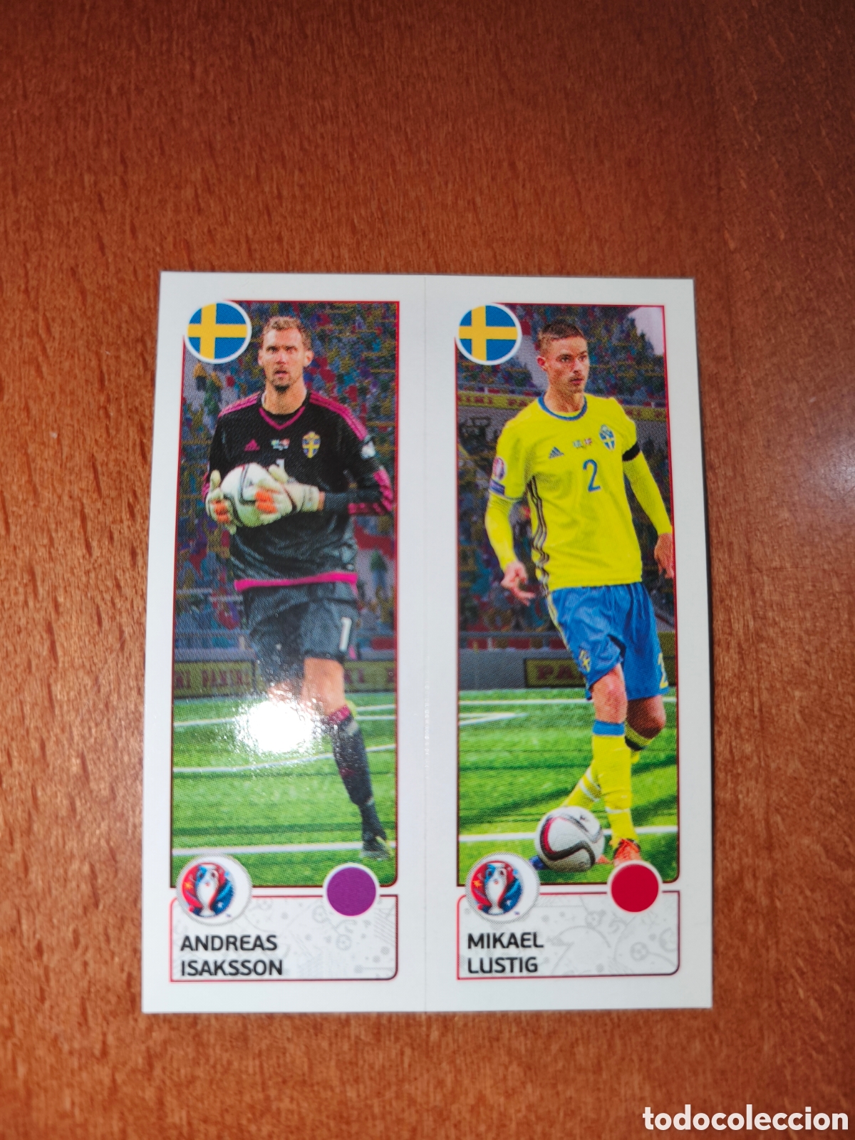 Cromos de F&uacute;tbol: Andreas Isaksson/Mikael Lustig n&deg;544 UEFA Euro 2016 Suecia
