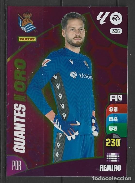 Cromos de F&uacute;tbol: Adrenalyn 24/25 - Remiro - N&ordm; 386 - R. Sociedad ( Guantes de Oro )