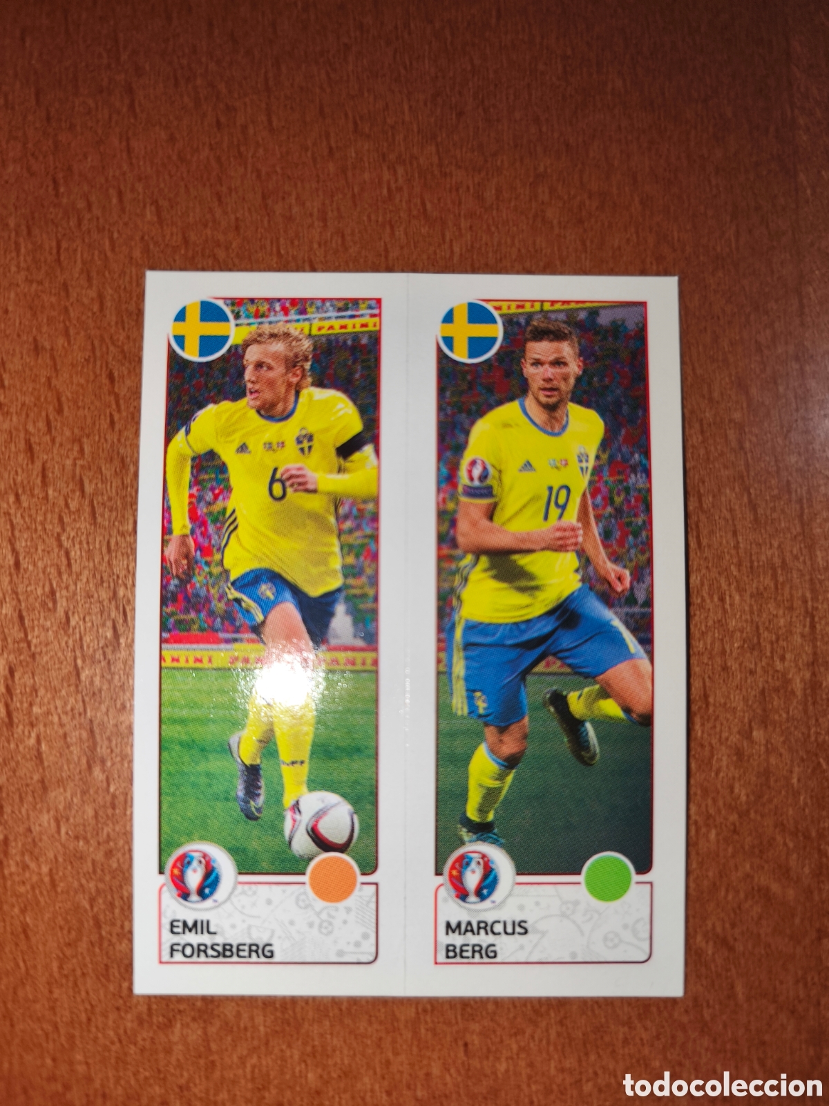 Cromos de F&uacute;tbol: Emil Forsberg/Marcus Berg n&deg;548 UEFA Euro 2016 Suecia
