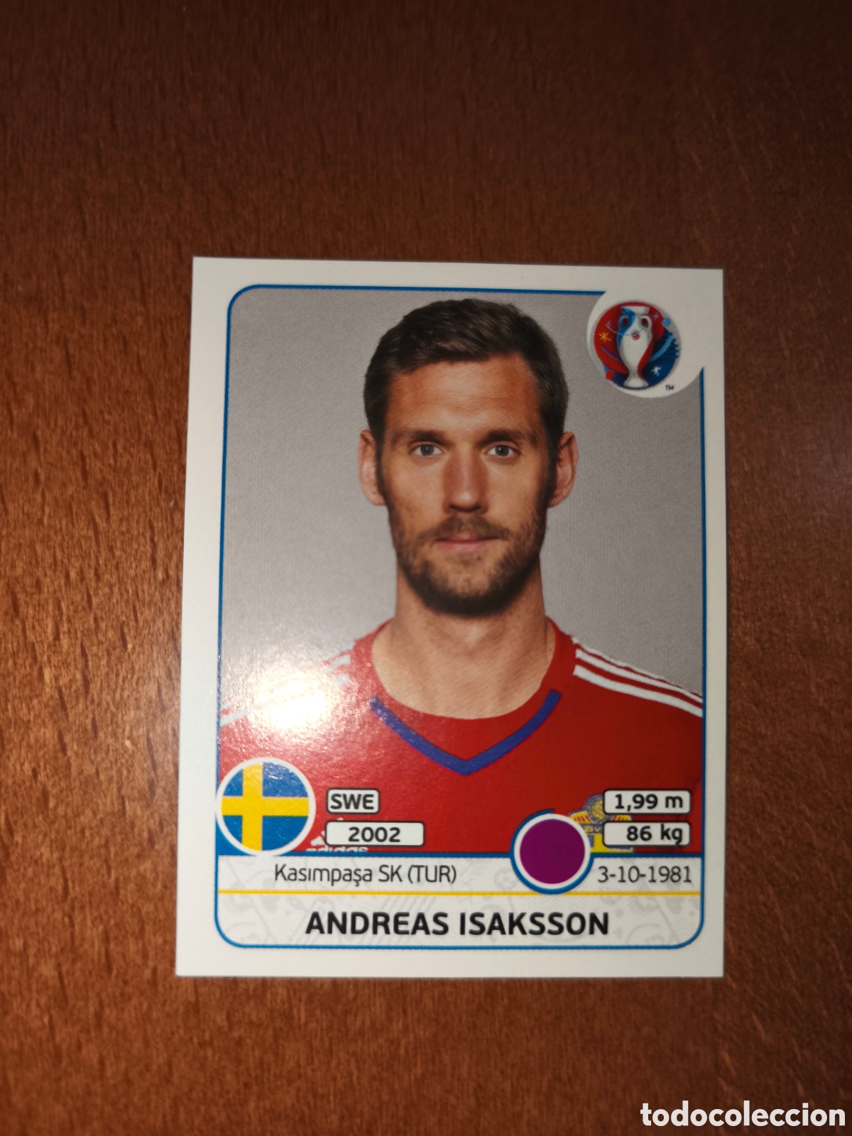 Cromos de F&uacute;tbol: Andreas Isaksson n&deg;549 UEFA Euro 2016 Suecia