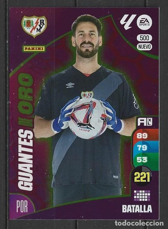Cromos de F&uacute;tbol: Adrenalyn 24/25 - Batalla - N&ordm; 500 - R. Valecano ( Nuevo Guantes de Oro )