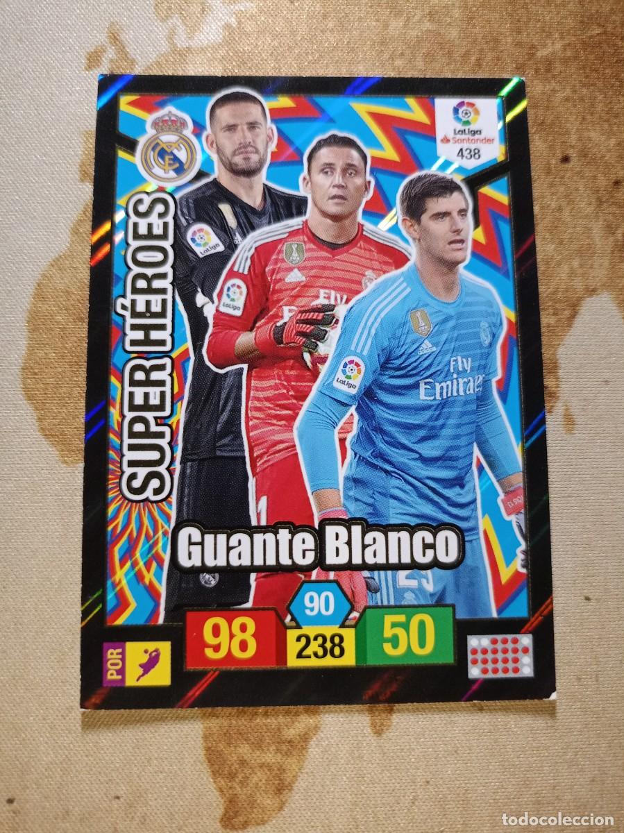 Cromos de F&uacute;tbol: # S&uacute;per H&eacute;roes 438 GUANTE BLANCO Adrenalyn 2018-19