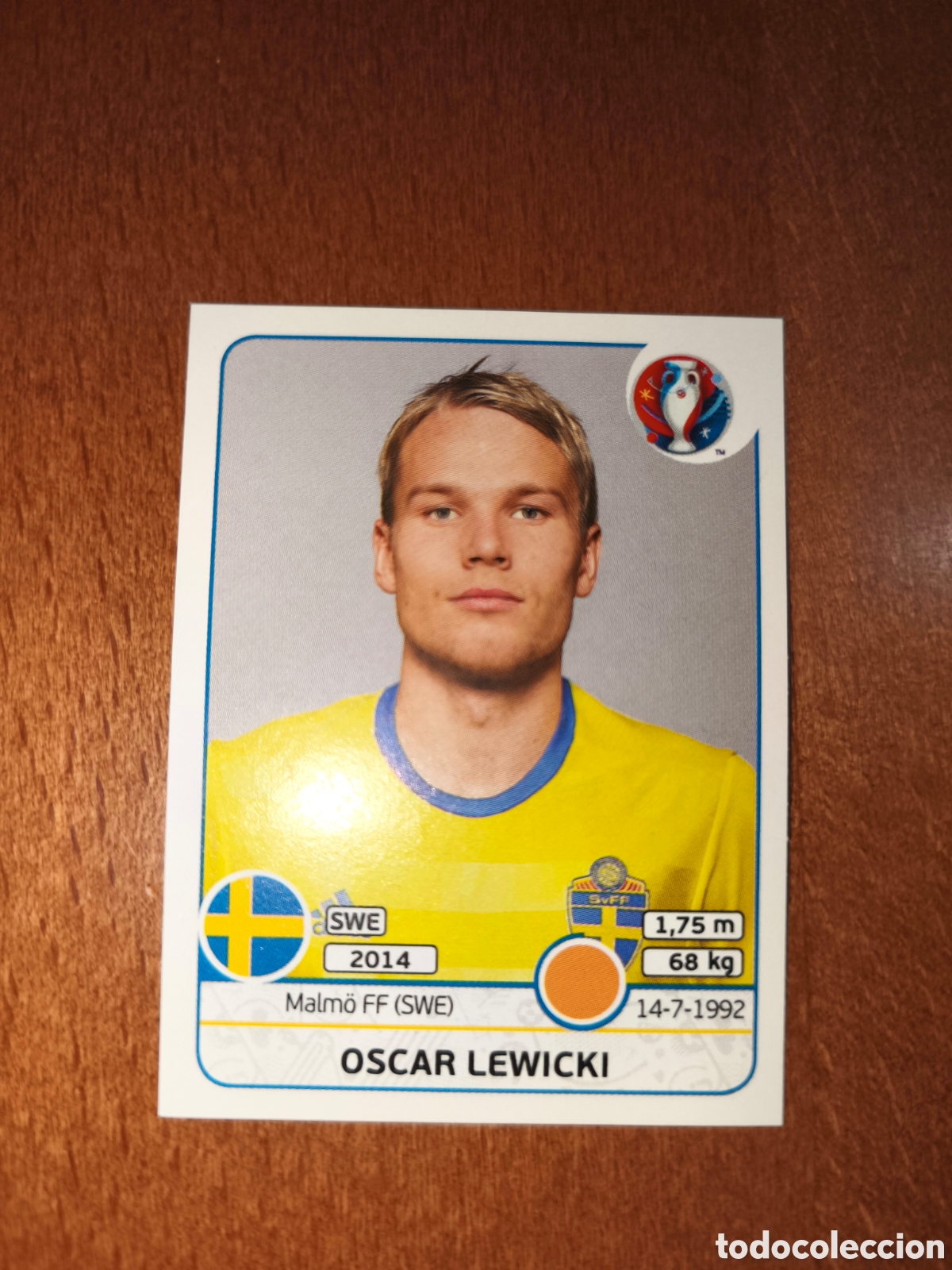 Cromos de F&uacute;tbol: Oscar Lewicki n&deg;562 UEFA Euro 2016 Suecia
