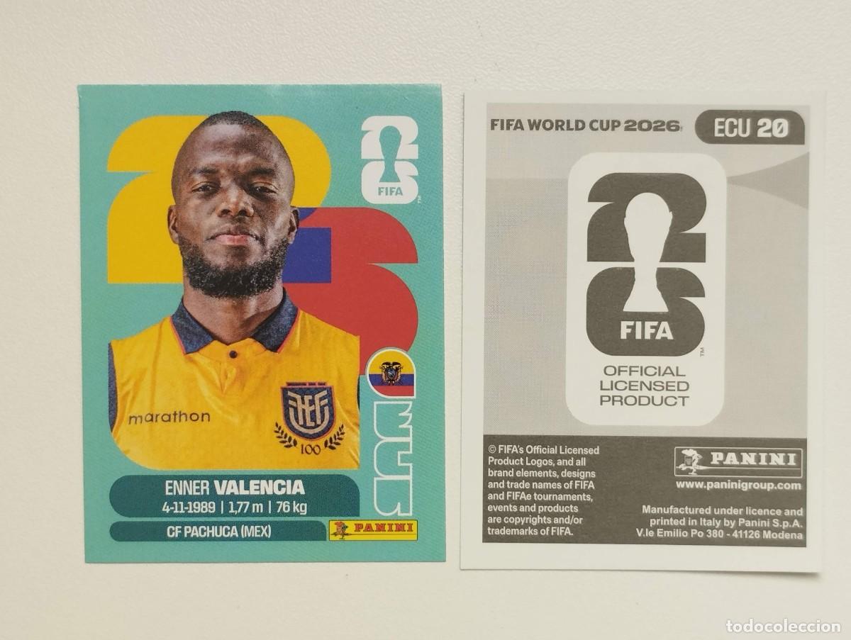 Cromos de F&uacute;tbol: CROMO STICKER WORLD CUP 2026 MUNDIAL 26 PANINI ECUADOR ECU20 ECU 20 ENNER VALENCIA