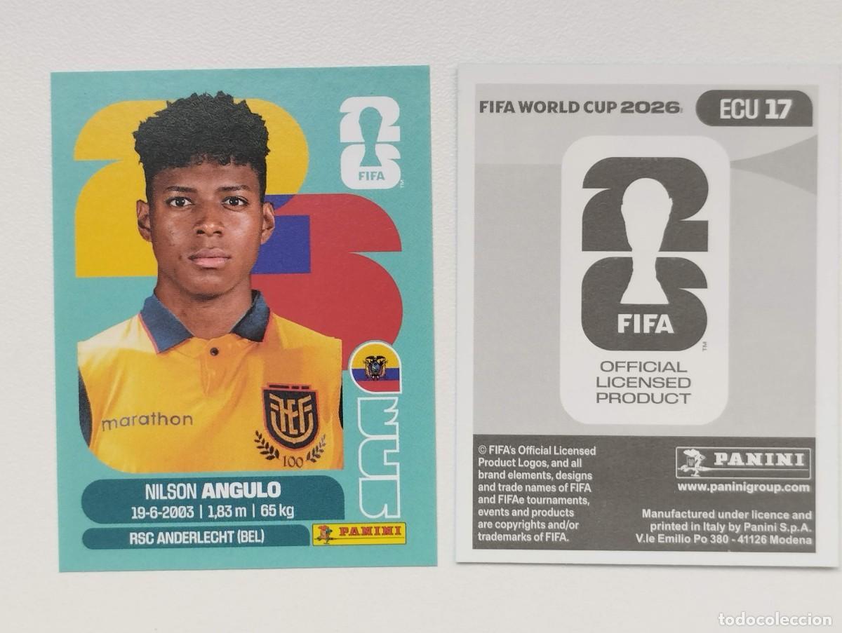 Cromos de F&uacute;tbol: CROMO STICKER WORLD CUP 2026 MUNDIAL 26 PANINI ECUADOR ECU17 ECU 17 NILSON ANGULO