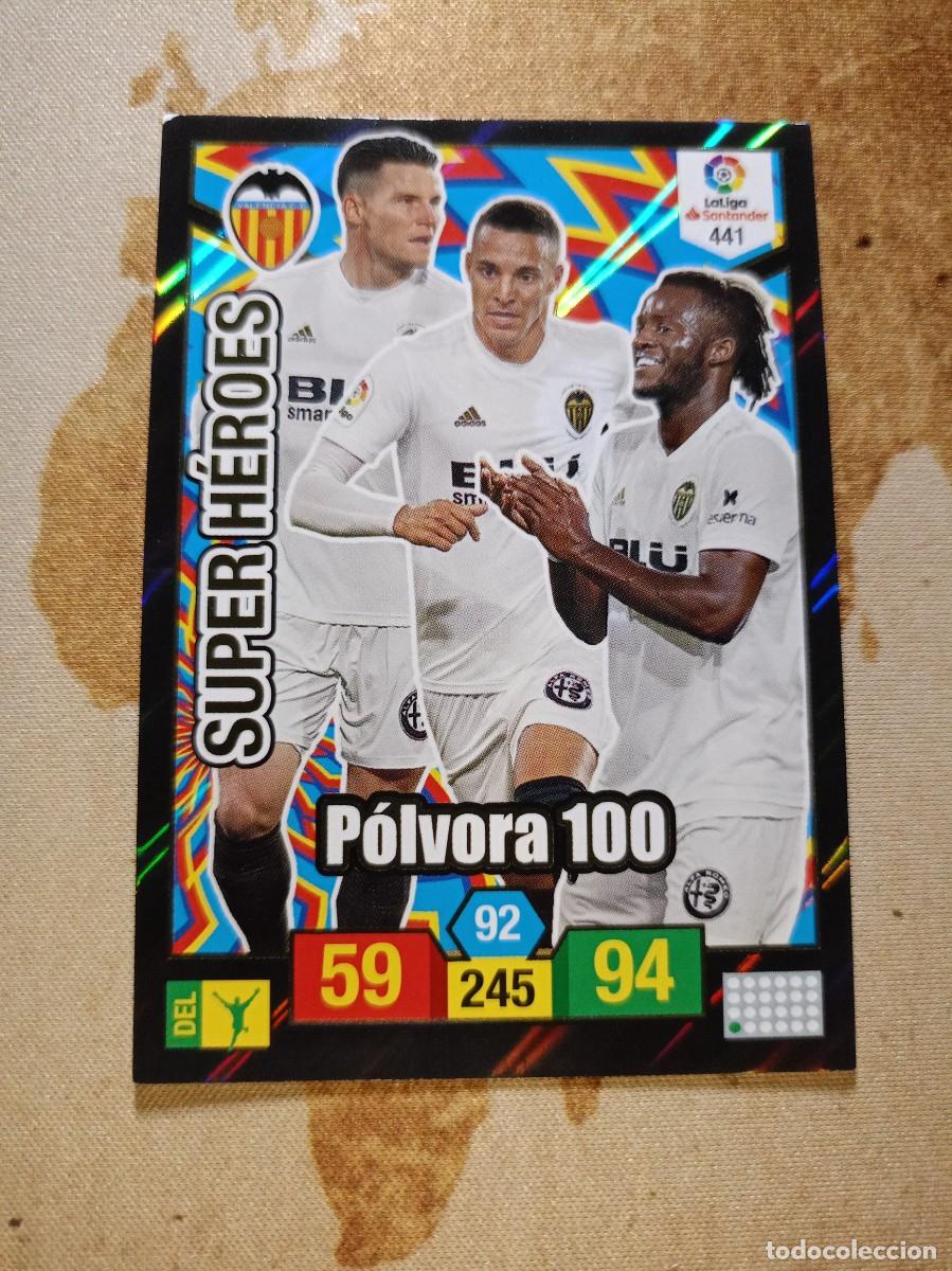 Cromos de F&uacute;tbol: # S&uacute;per H&eacute;roes 441 P&Oacute;LVORA 100 Adrenalyn 2018-19