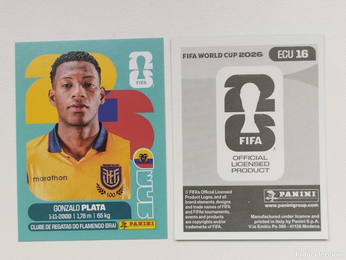 Cromos de F&uacute;tbol: CROMO STICKER WORLD CUP 2026 MUNDIAL 26 PANINI ECUADOR ECU16 ECU 16 GONZALO PLATA