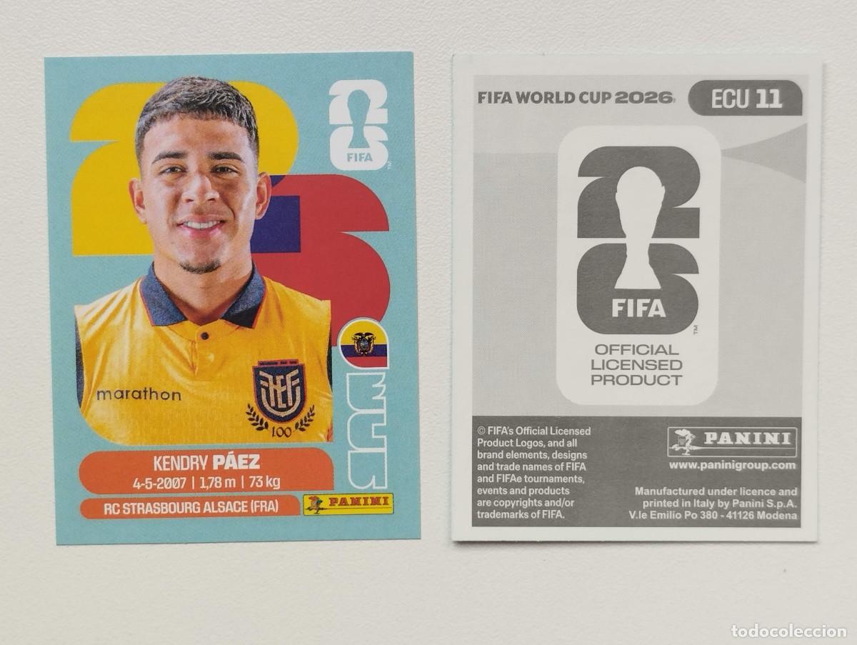 Cartes &agrave; collectionner de Football: CROMO STICKER WORLD CUP 2026 MUNDIAL 26 PANINI ECUADOR ECU11 ECU 11 KENDRY PAEZ