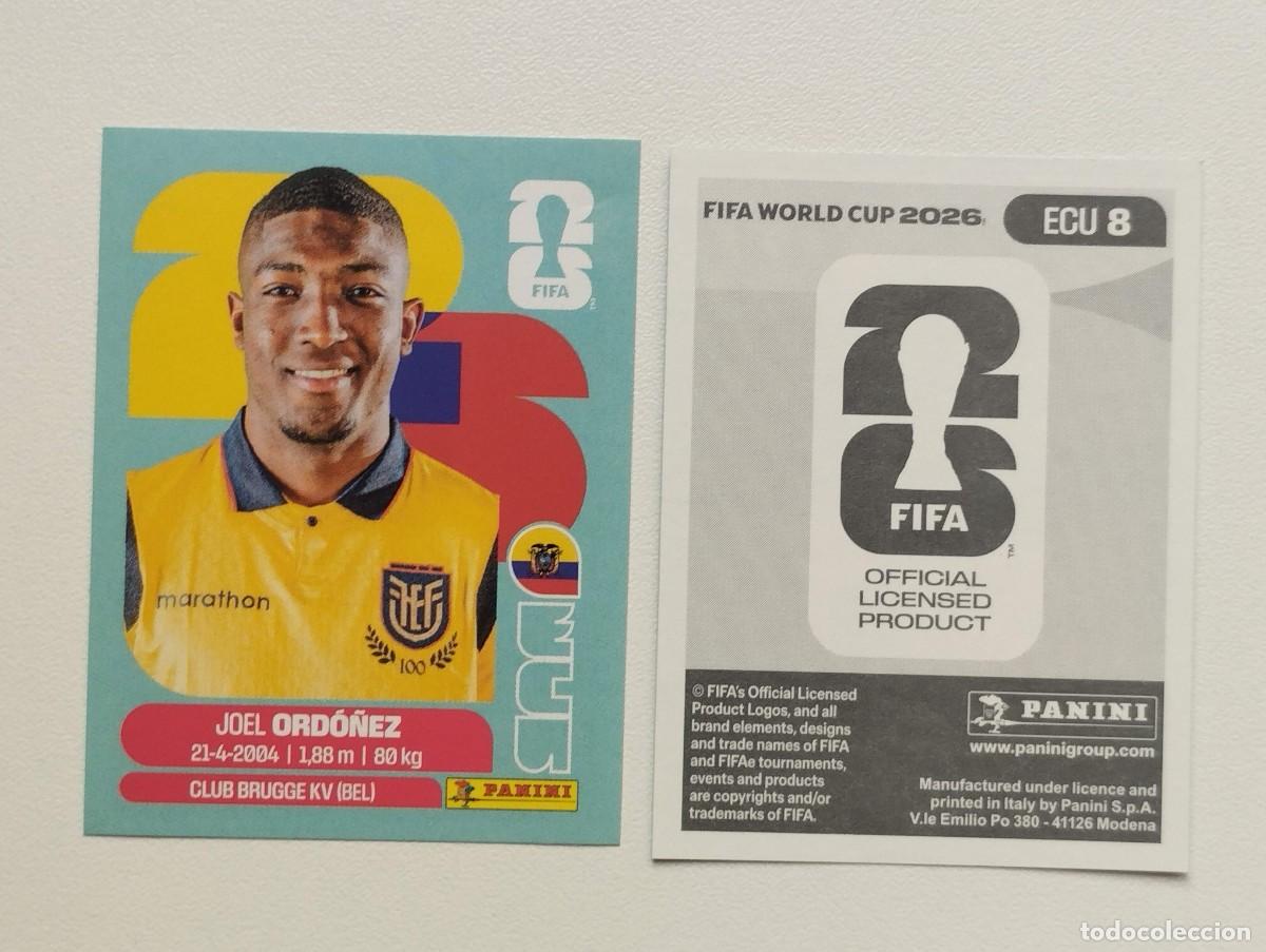 Cromos de F&uacute;tbol: CROMO STICKER WORLD CUP 2026 MUNDIAL 26 PANINI ECUADOR ECU8 ECU 8 JOEL ORDO&Ntilde;EZ
