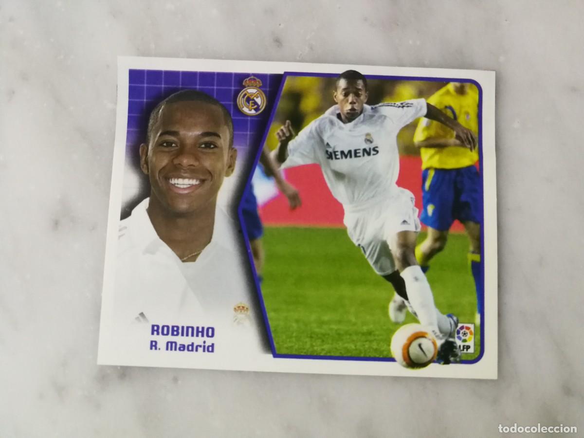 Cromos de F&uacute;tbol: Robinho Real Madrid Versi&oacute;n dif&iacute;cil, Fichaje n&ordm;24 Este 05/06, 2005-5006, en ventanilla, buen estado