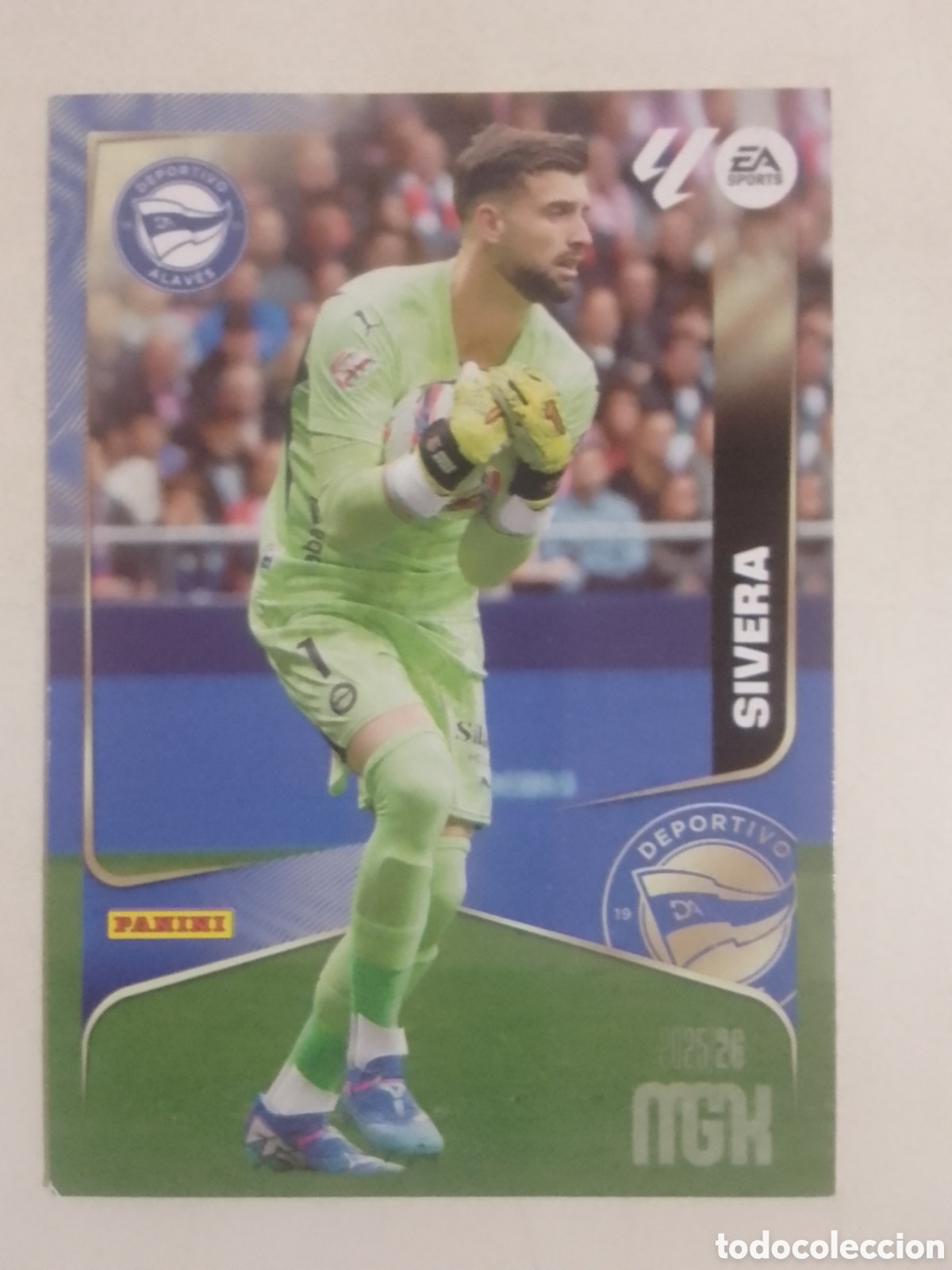Cromos de F&uacute;tbol: Megacracks 2025/26 n&deg; 20 Sivera &bull; Deportivo Alav&eacute;s.