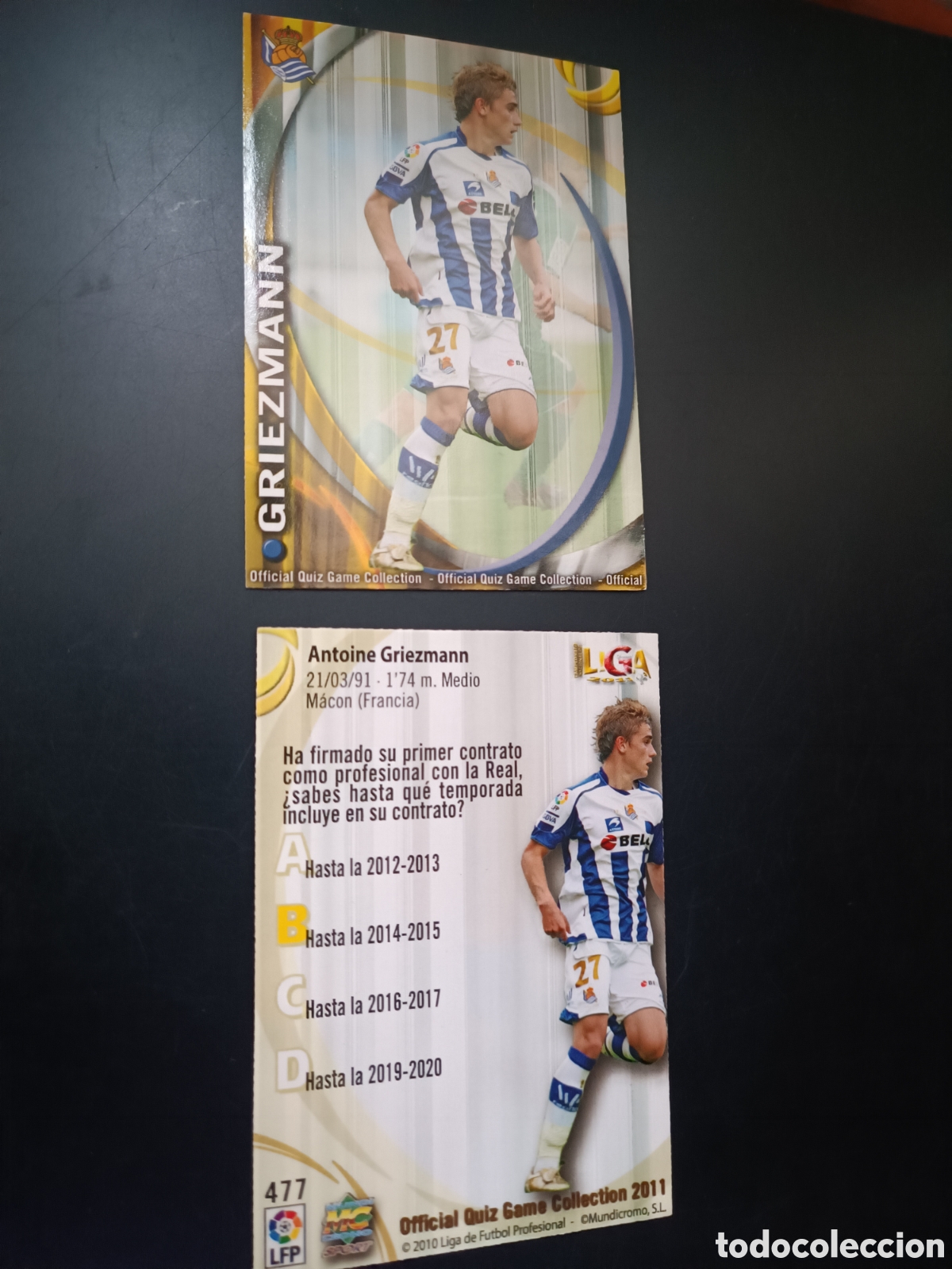 Cromos de F&uacute;tbol: Griezmann Real Sociedad Mundicromo 10 - 11