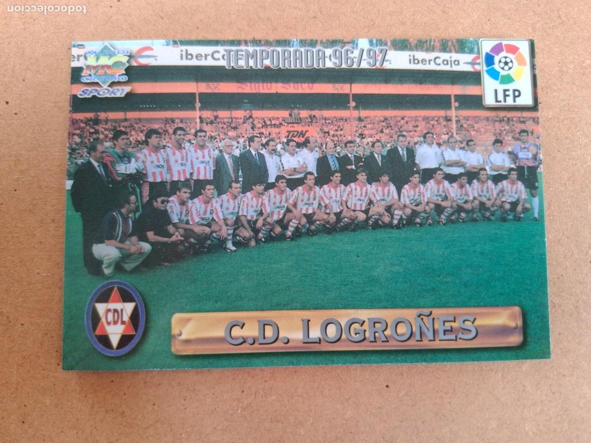 Cromos de F&uacute;tbol: MUNDICROMO 96 97 1996 1997 - 361 PLANTILLA / EQUIPO ( LETRAS PLATEADAS ) - C.D. LOGRO&Ntilde;&Eacute;S