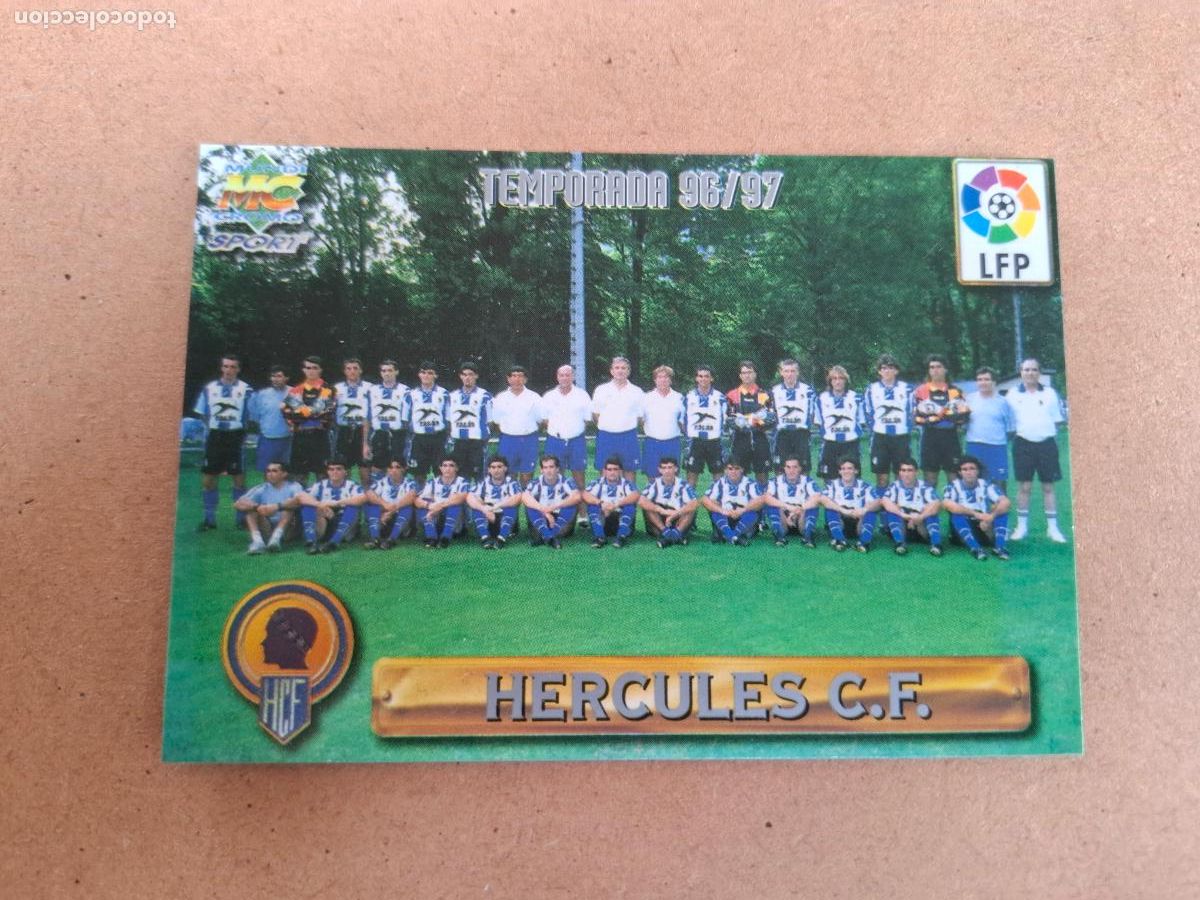 Football Stickers: MUNDICROMO 96 97 1996 1997 - 343 PLANTILLA / EQUIPO ( LETRAS PLATEADAS ) - HERCUL&Eacute;S