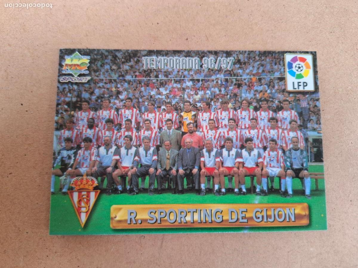 Cromos de F&uacute;tbol: MUNDICROMO 96 97 1996 1997 - 307 PLANTILLA / EQUIPO ( LETRAS PLATEADAS ) - SPORTING GIJ&Oacute;N