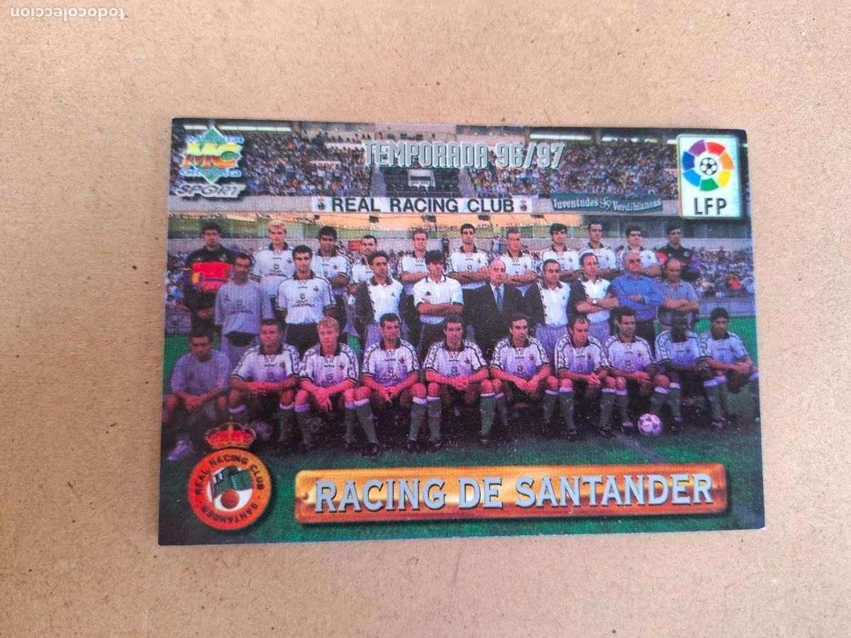 Cromos de F&uacute;tbol: MUNDICROMO 96 97 1996 1997 - 289 PLANTILLA / EQUIPO ( LETRAS PLATEADAS ) - RACING SANTANDER