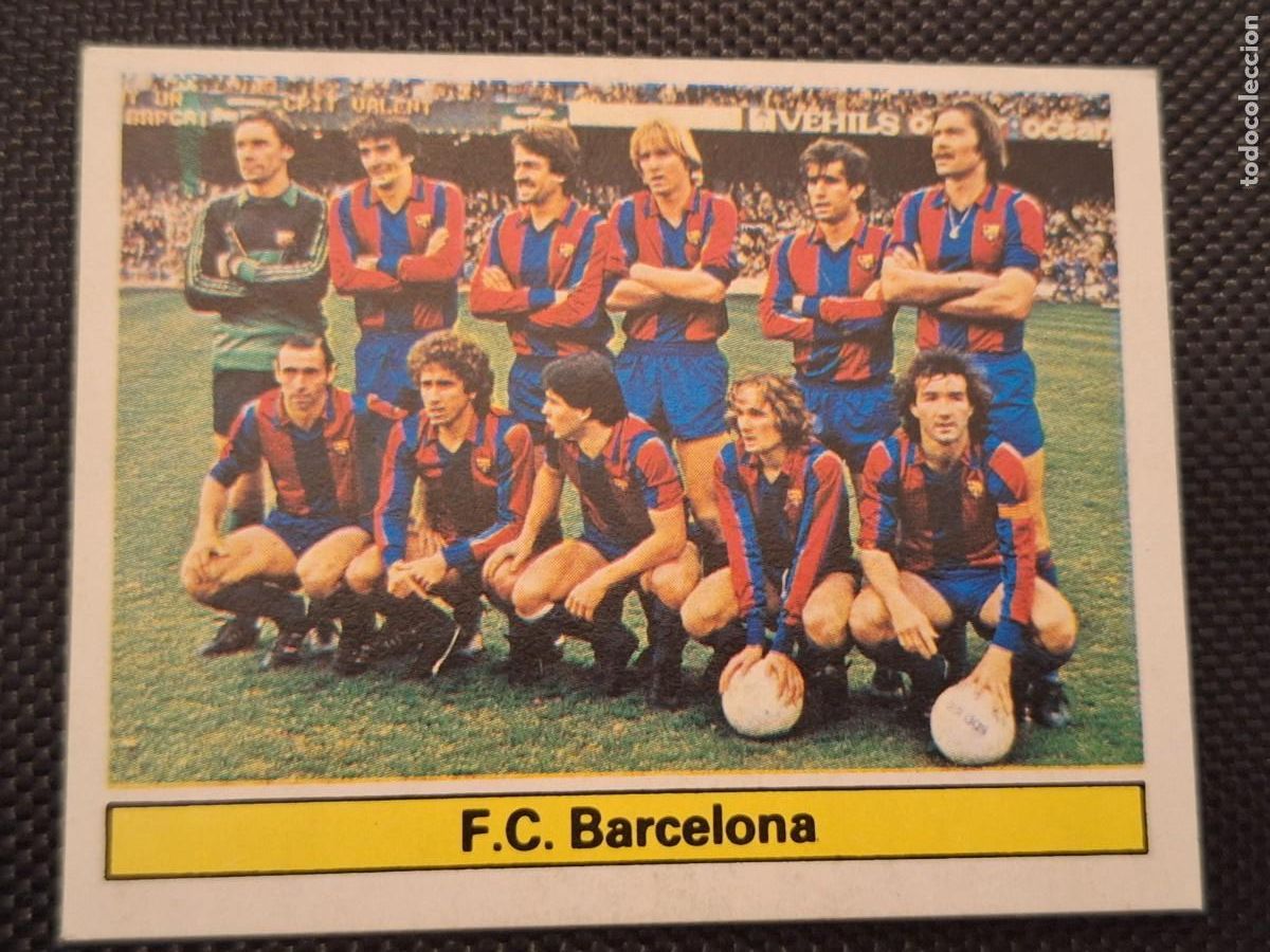 Cromos de F&uacute;tbol: 81 82 ESTE NUNCA PEGADO alineaci&oacute;n Barcelona simonsen quini Schuster