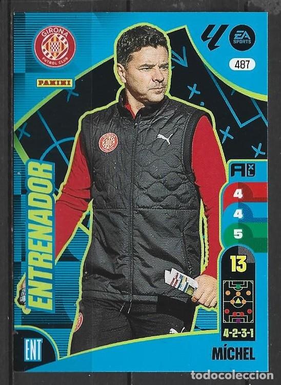 Cromos de F&uacute;tbol: Adrenalyn 24/25 - M&iacute;chel - N&ordm; 487 - Girona ( Entrenador )