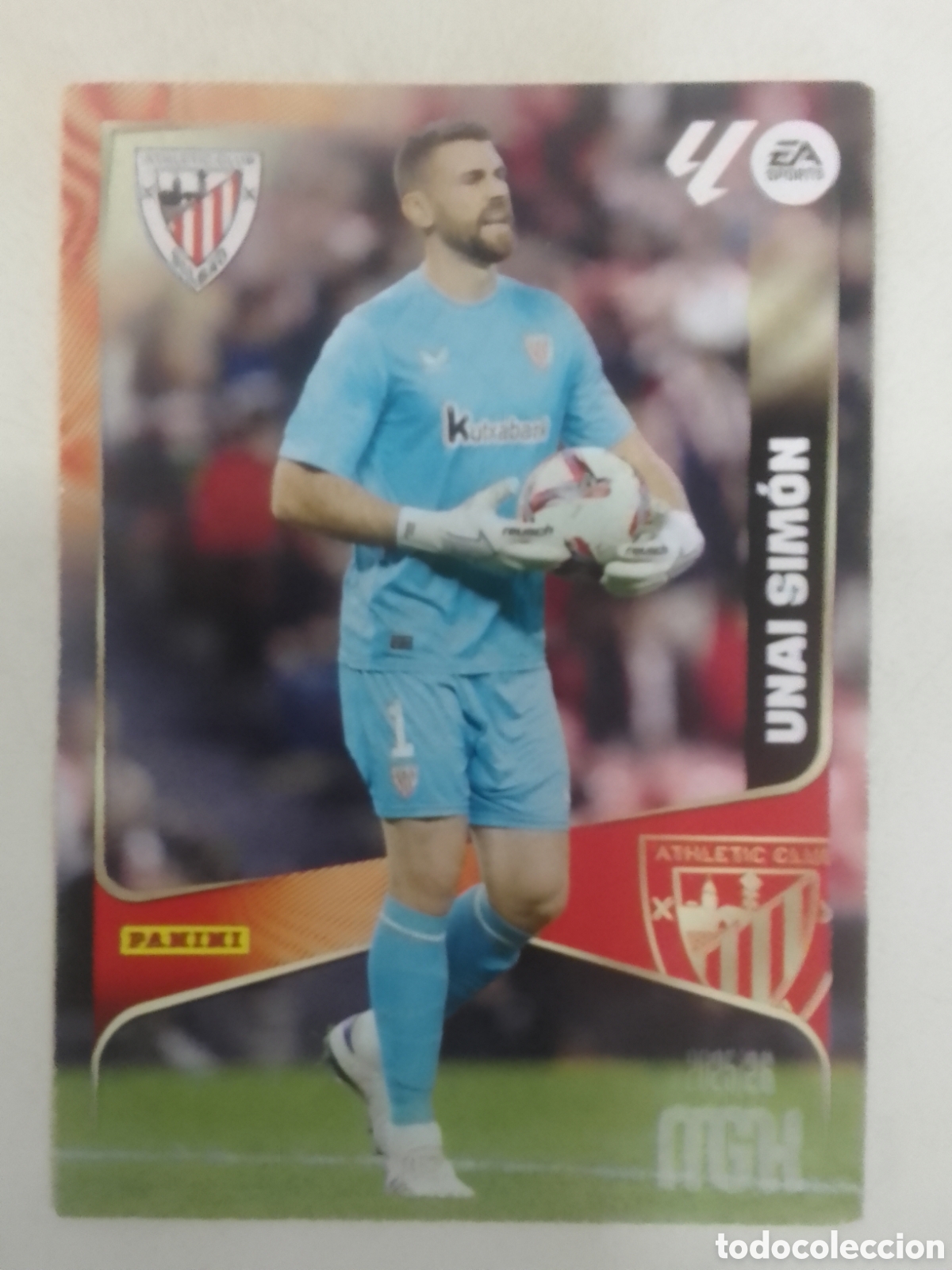 Cromos de F&uacute;tbol: Megacracks 2025/26 n&deg; 38 Unai Simon &bull; Athletic Club.