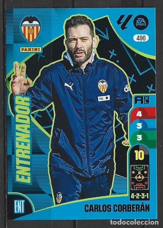 Cromos de F&uacute;tbol: Adrenalyn 24/25 - Carlos Corber&aacute;n - N&ordm; 496 - Valencia ( Entrenador )
