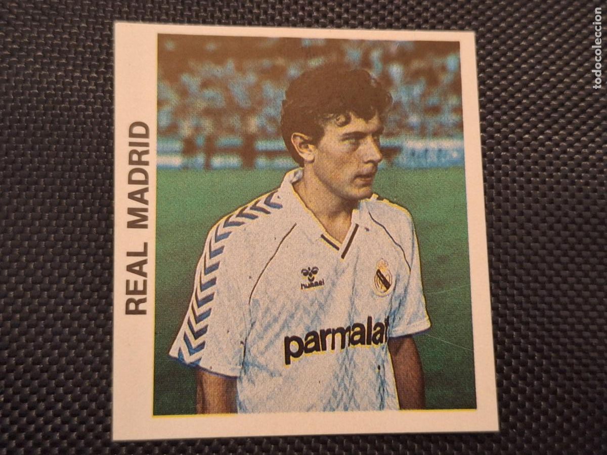 Cromos de F&uacute;tbol: BARNA COLECCION PLAY OFF FUTBOL LIGA 86 87 NUNCA PEGADO n 25 REAL MADRID emilio butrague&ntilde;o dificil