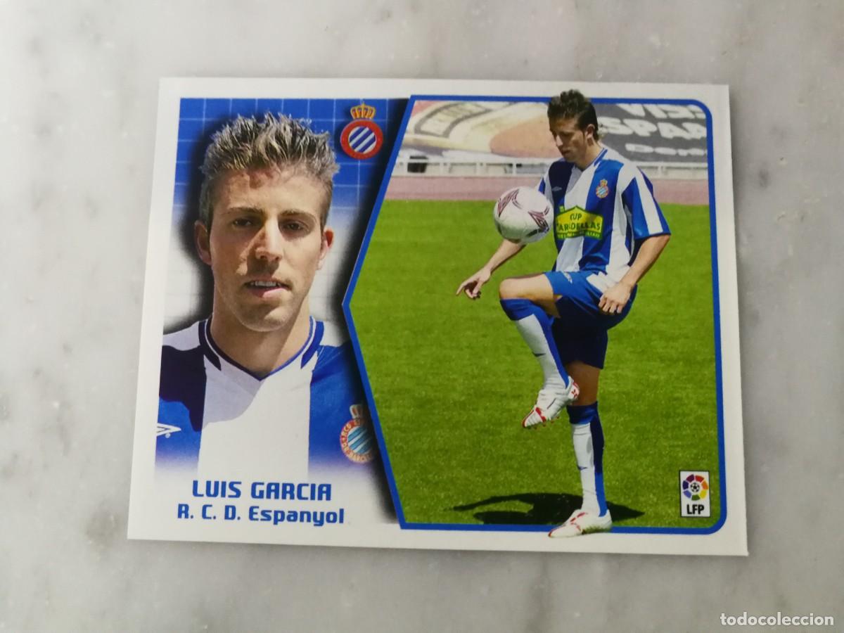 Cromos de F&uacute;tbol: Luis Garc&iacute;a RCD Espa&ntilde;ol Ultimo Fichaje n&ordm;38, Este 05/06, 2005-5006, ventanilla superior buen estado