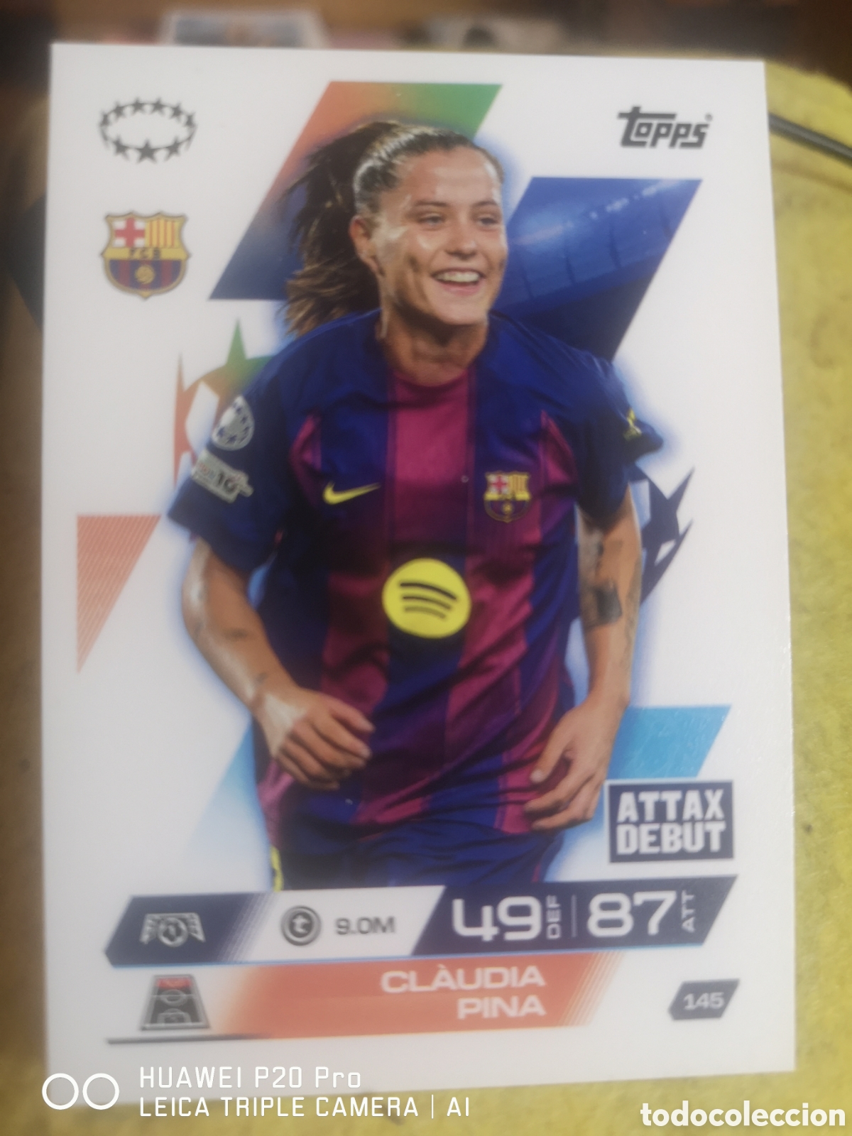 Cromos de F&uacute;tbol: MATCH ATTAX EXTRA 2025 2026 UEFA WOMEN'S CLAUDIA PINA 145 BARCELONA FEMENINO