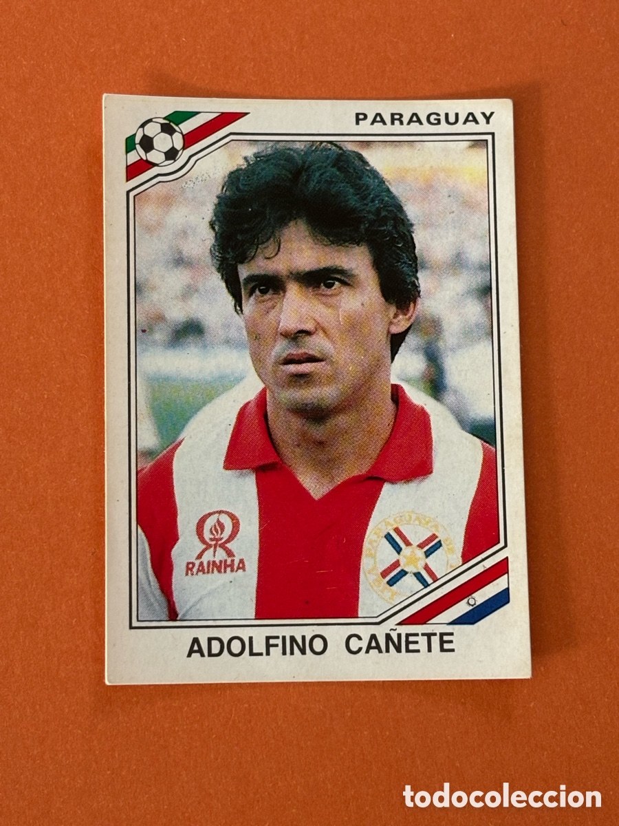 Cromos de F&uacute;tbol: Cromo panini mundial Mexico 86 n&uacute;mero 158 Ca&ntilde;ete - Sticker album world cup Mexico 1986