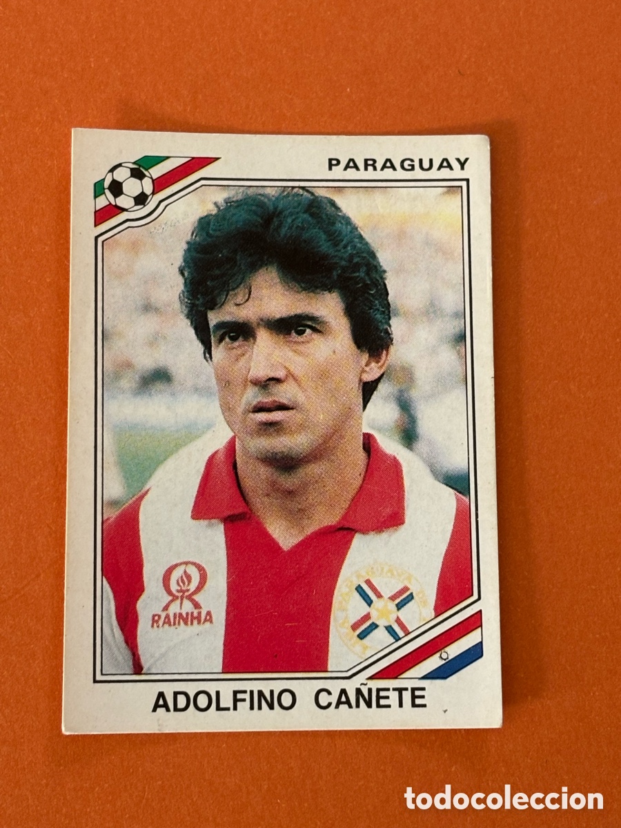 Cromos de F&uacute;tbol: Cromo panini mundial Mexico 86 n&uacute;mero 158 Ca&ntilde;ete - Sticker album world cup Mexico 1986