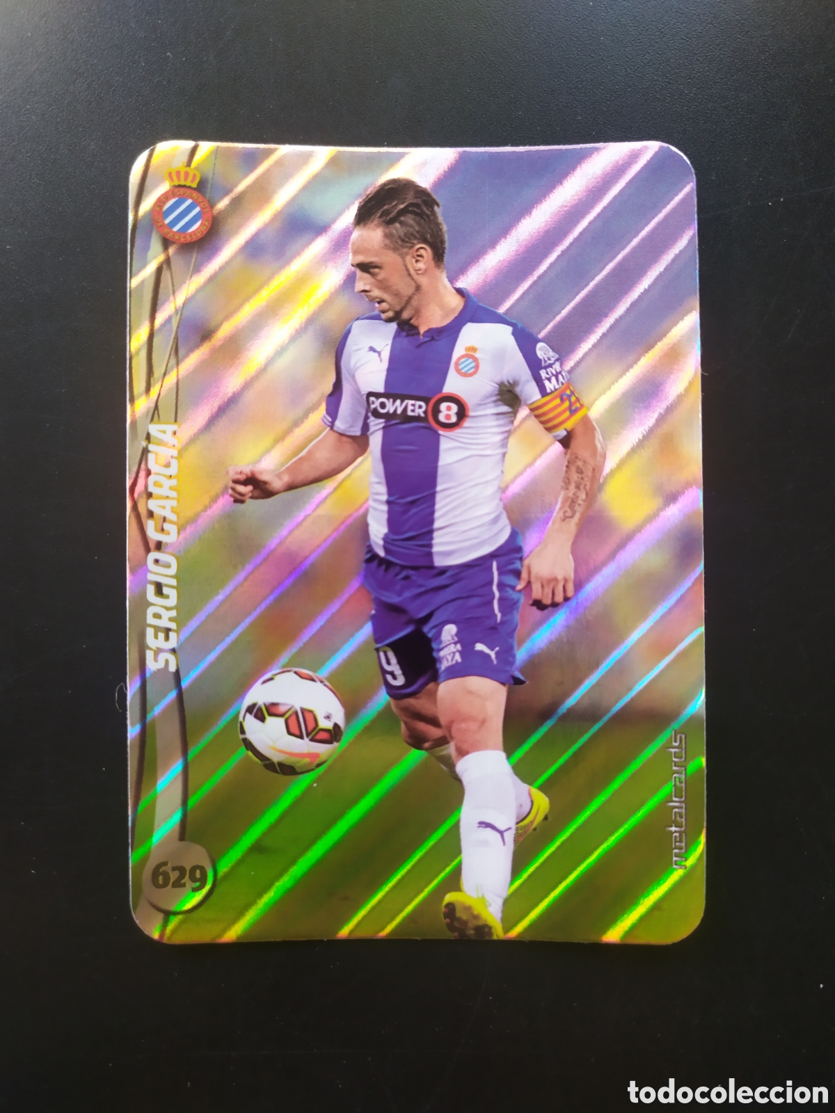 Cromos de F&uacute;tbol: Mundicromo fichas Liga 2014 2015 14 15 Sergio Garc&iacute;a top brillo rayas n&deg; 629 Espanyol