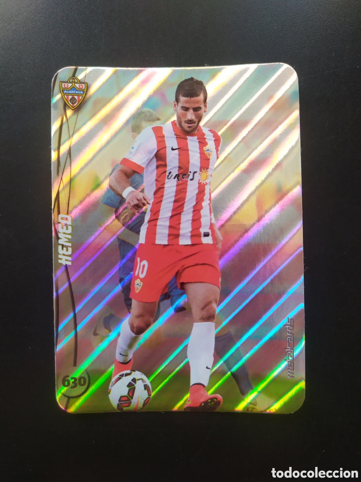 Cromos de F&uacute;tbol: Mundicromo fichas Liga 2014 2015 14 15 Hemed top brillo rayas n&deg; 630 Almer&iacute;a