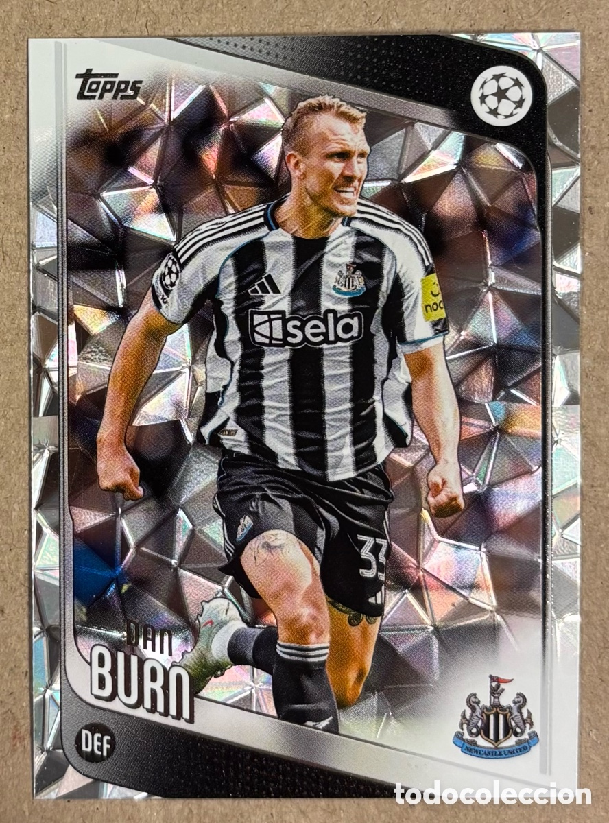 Cromos de F&uacute;tbol: DAN BURN (NEWCASTLE UNITED). CARTA CRACKED ICE TOPPS UEFA CLUB COMPETITIONS 25/26. #91