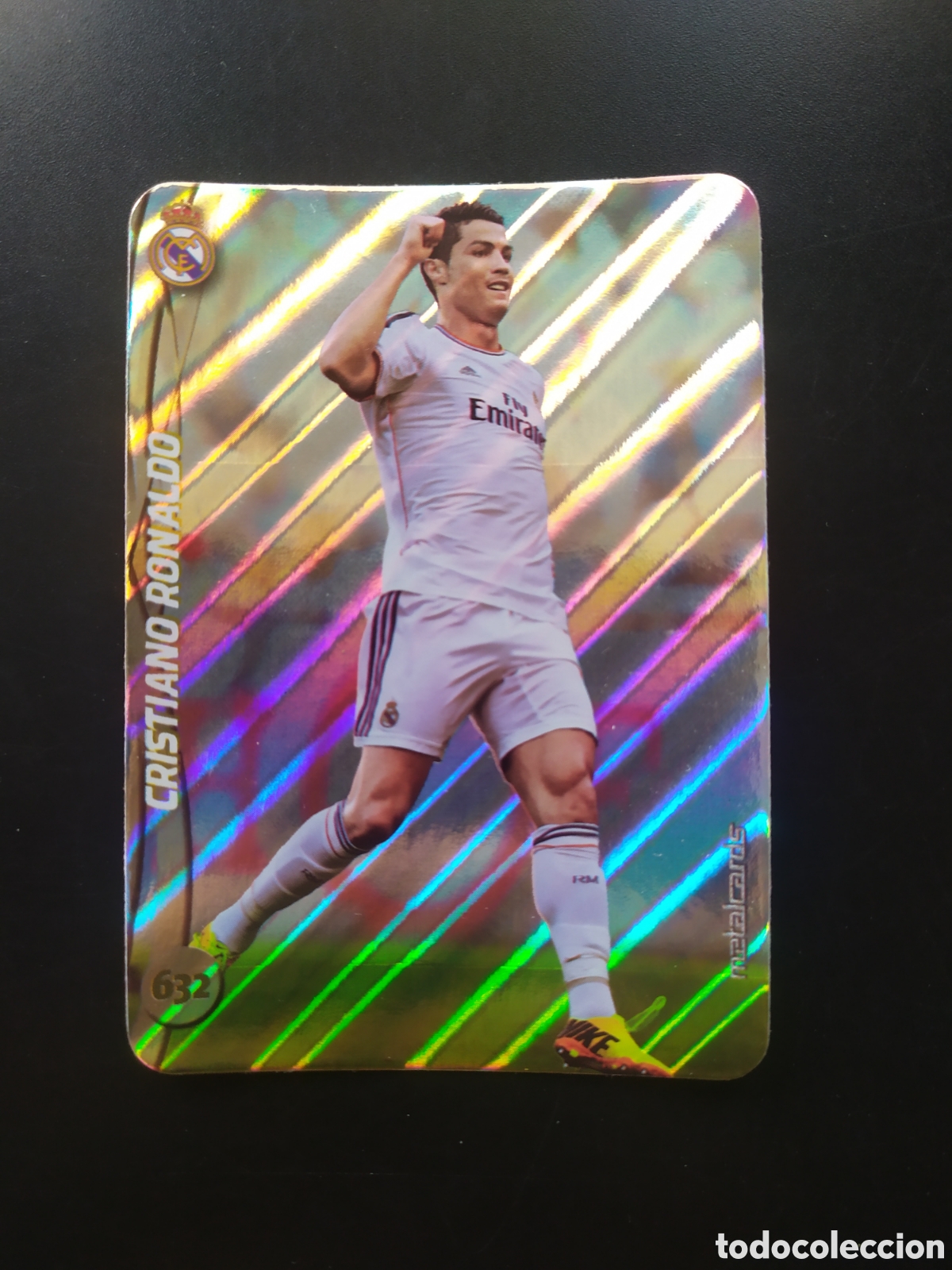 Cromos de F&uacute;tbol: Mundicromo fichas Liga 2014 2015 14 15 Cristiano Ronaldo top brillo rayas n&deg; 632 Real Madrid