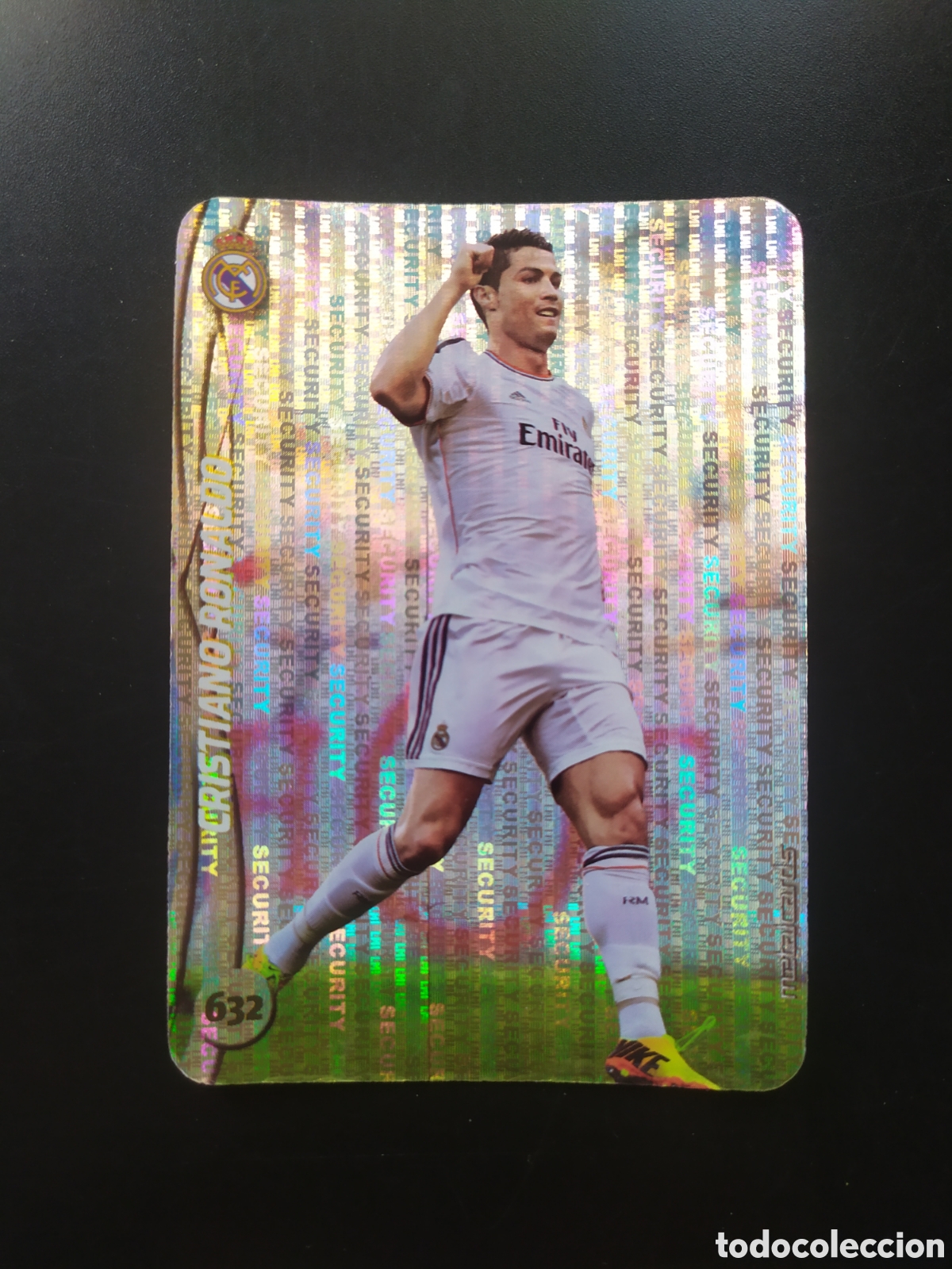 Cromos de F&uacute;tbol: Mundicromo fichas Liga 2014 2015 14 15 Cristiano Ronaldo top brillo security n&deg; 632 Real Madrid