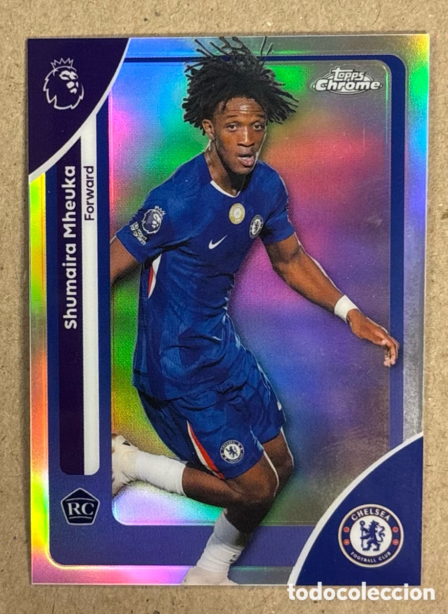 Cromos de F&uacute;tbol: SHUMAIRA MHEUKA (CHELSEA FC). CARTA ROOKIE CARD TOPPS CHROME PREMIER LEAGUE 25/26. #64.