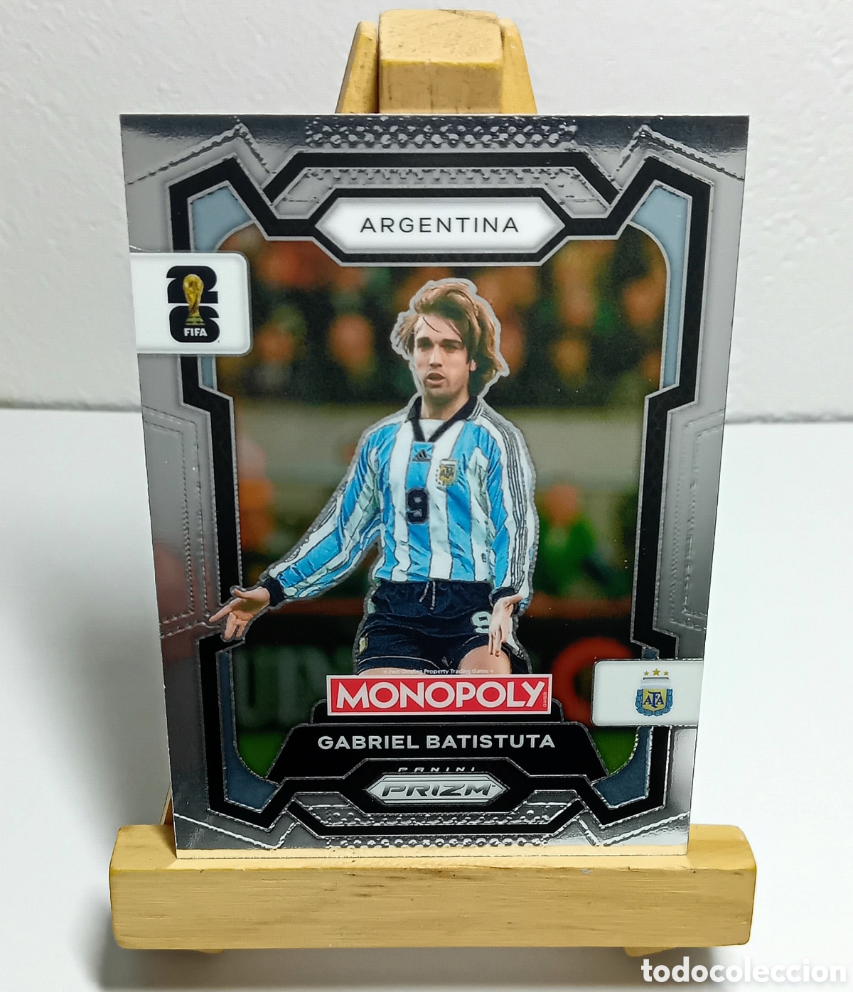 Cromos de F&uacute;tbol: GABRIEL BATISTUTA 2026 ARGENTINA MONOPOLY PRIZM PANINI N&deg;4.