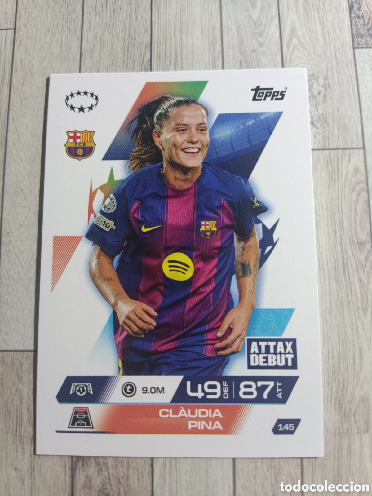 Cromos de F&uacute;tbol: 145 CLAUDIA PINA BARCELONA MATCH ATTAX EXTRA CHAMPIONS 2025 2026 TOPPS 25 26