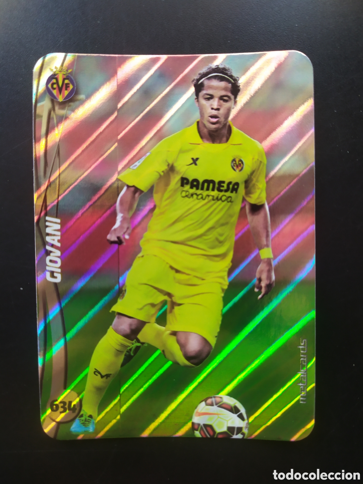 Cromos de F&uacute;tbol: Mundicromo fichas Liga 2014 2015 14 15 Giovani top brillo rayas n&deg; 634 Villarreal