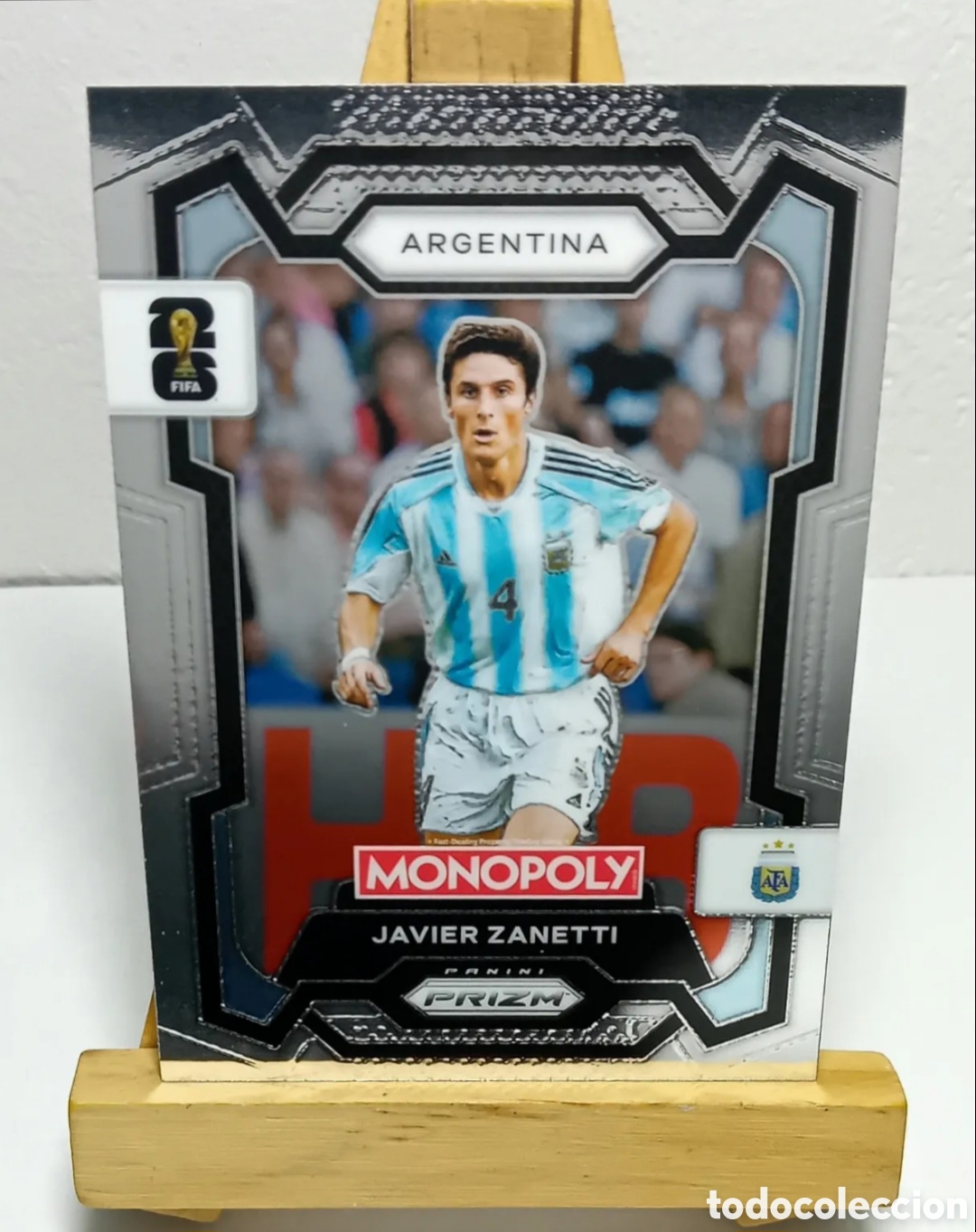 Cromos de F&uacute;tbol: JAVIER ZANETTI 2026 ARGENTINA MONOPOLY PRIZM N&deg;5.
