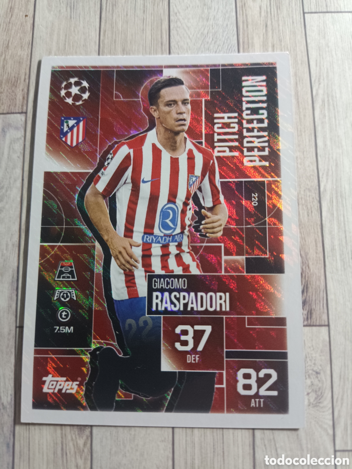 Cromos de F&uacute;tbol: 220 RASPADORI ATL&Eacute;TICO DE MADRID MATCH ATTAX EXTRA CHAMPIONS 2025 2026 TOPPS 25 26