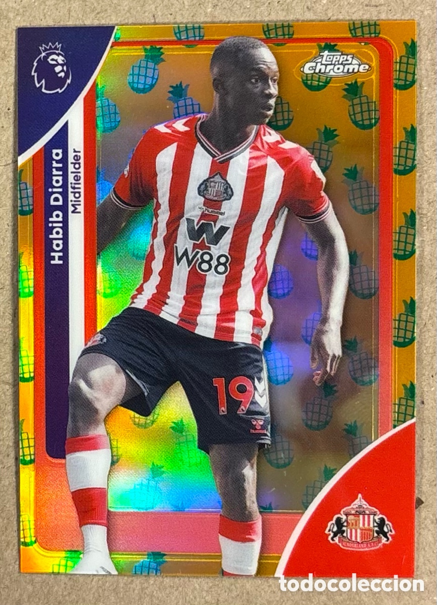Figurine di Calcio: HABIB DIARRA (SUNDERLAND). CARTA PINEAPPLE BLAST PARALLEL TOPPS CHROME PREMIER LEAGUE 25/26. #164.