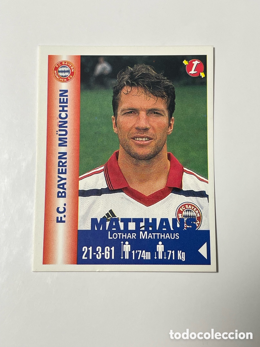 Cromos de F&uacute;tbol: Lothar Matthaus Bayern Munich Panini Equipos de Europa 1999 #67