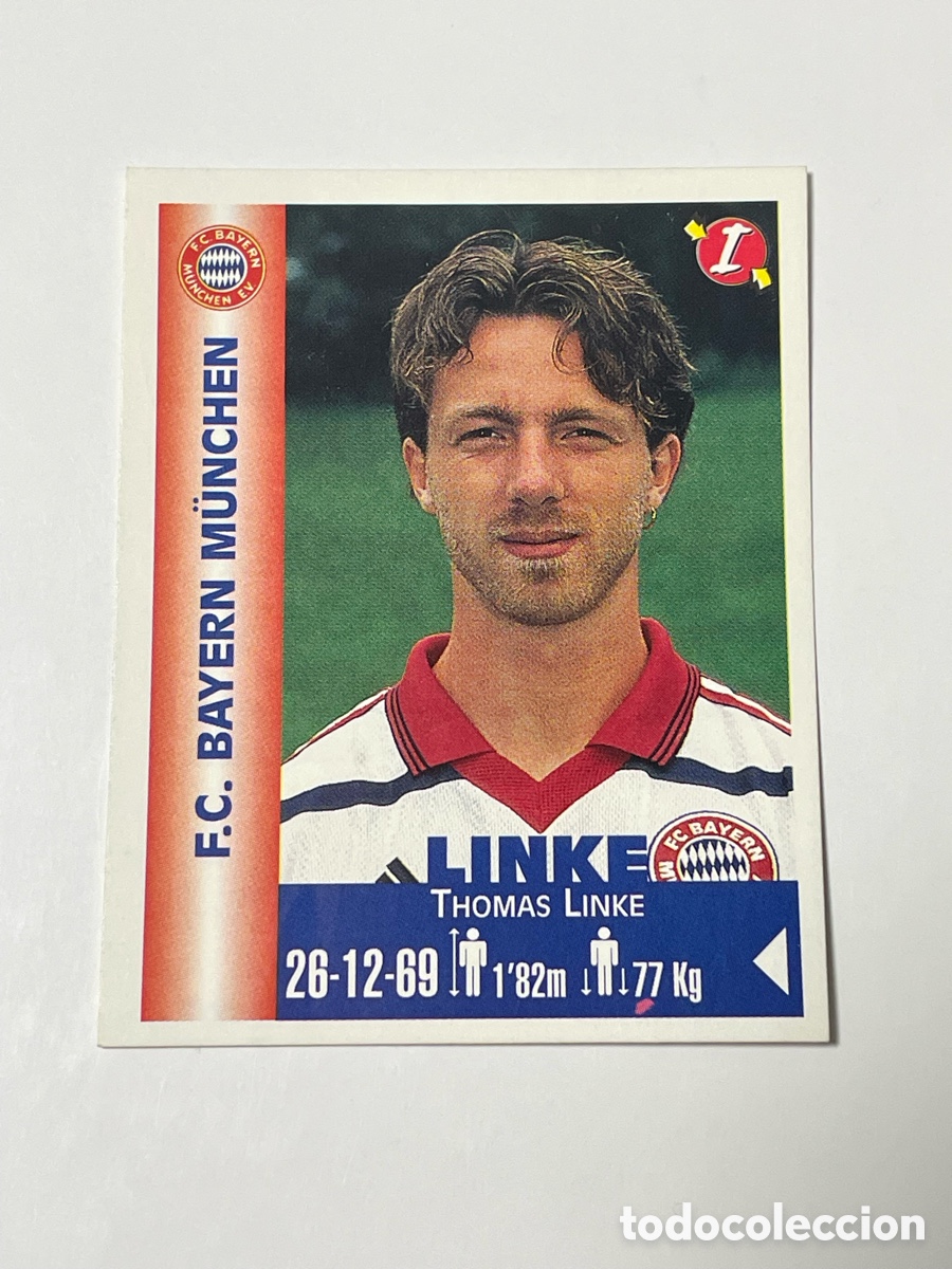Cromos de F&uacute;tbol: Thomas Linke Bayern Munich Panini Equipos de Europa 1999 #68