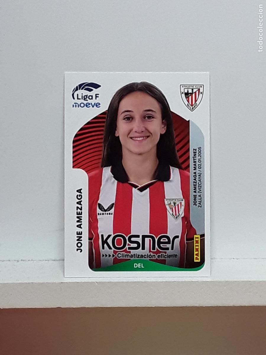 Cromos de F&uacute;tbol: LIGA FEMENINA 2025 2026 F 25 26 ALBUM PANINI LIGA N 37 ATHLETIC JONE AMEZAGA