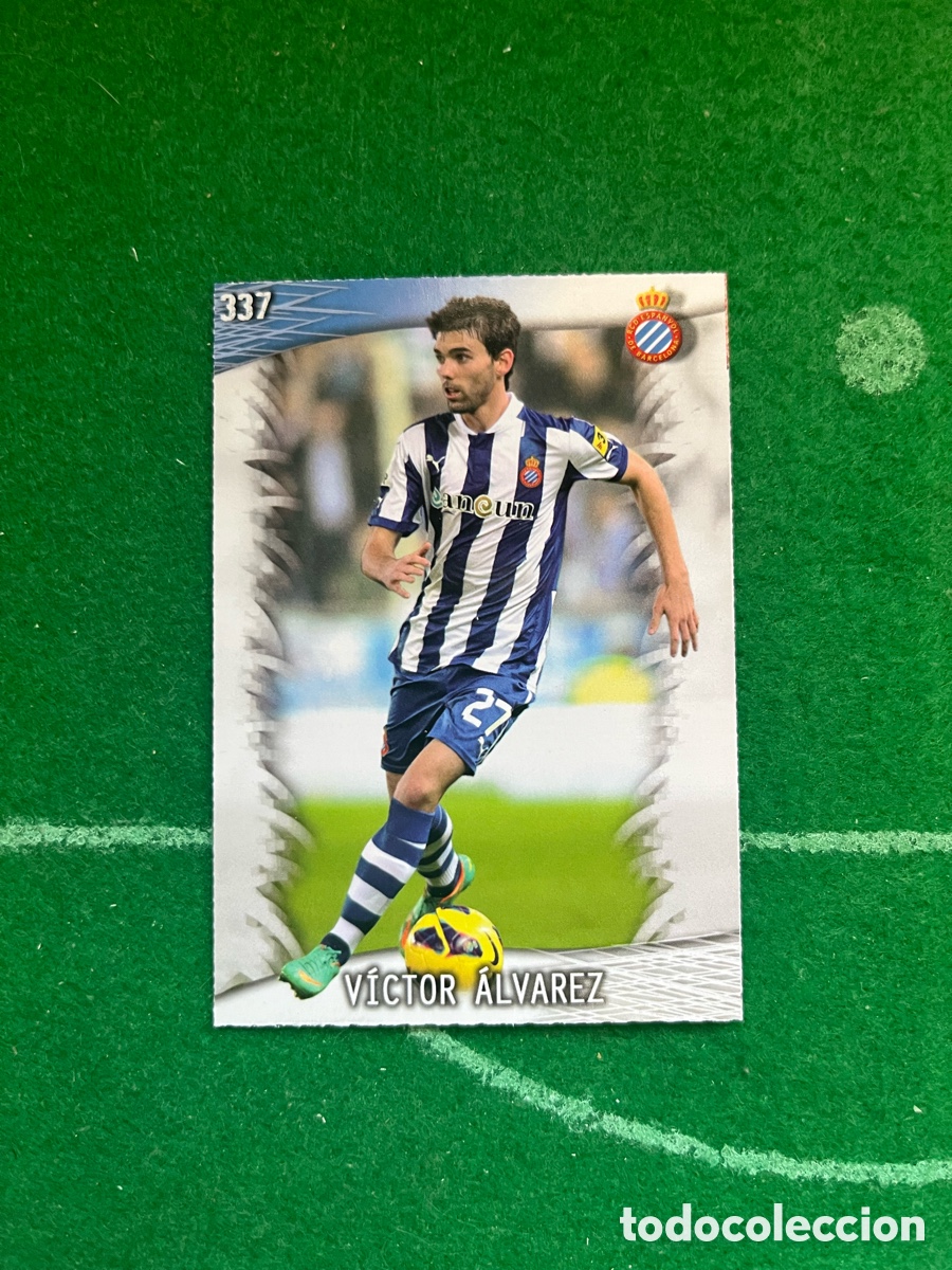 Cromos de F&uacute;tbol: 337 V&Iacute;CTOR &Aacute;LVAREZ ESPANYOL LAS FICHAS DE LA LIGA 2013 2014 MUNDICROMO