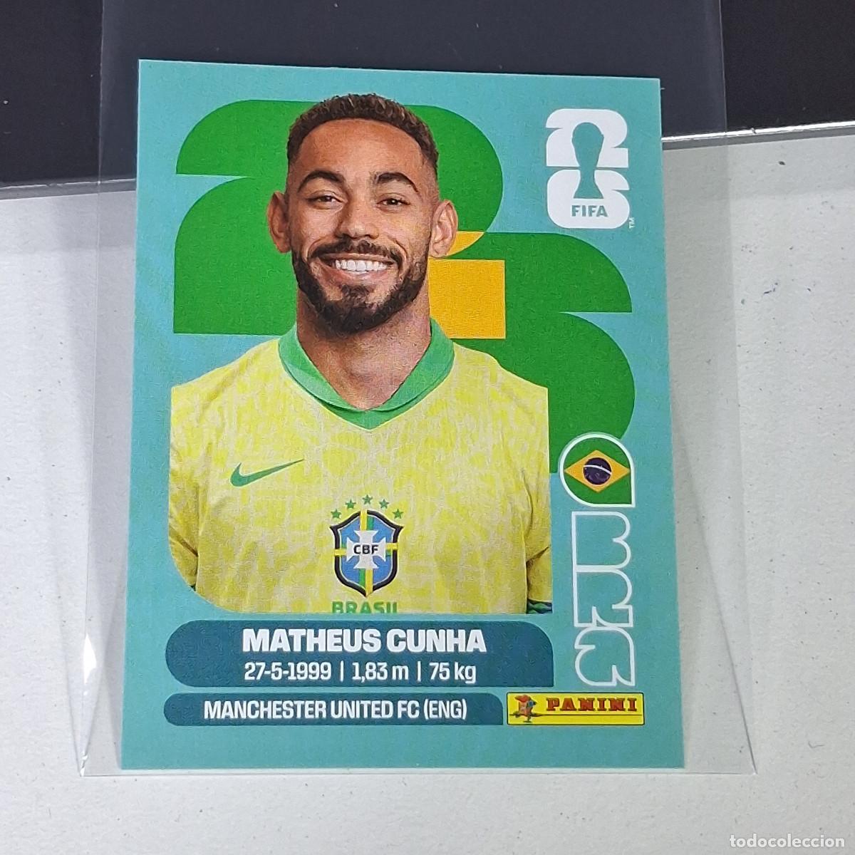 Cromos de F&uacute;tbol: A26 BRA 17 BRA17 MATHEUS CUNHA BRAZIL BRASIL MUNDIAL FIFA WORLD CUP 2026 STICKER PANINI