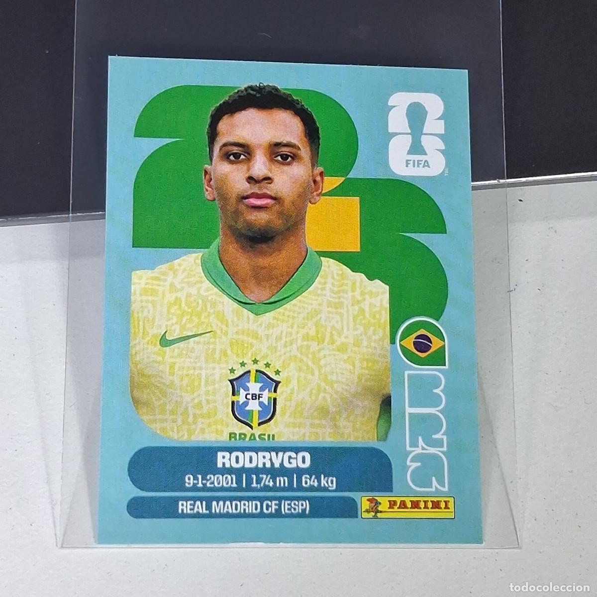 Cromos de F&uacute;tbol: A26 BRA 15 BRA15 RODRYGO BRAZIL BRASIL MUNDIAL FIFA WORLD CUP 2026 STICKER PANINI