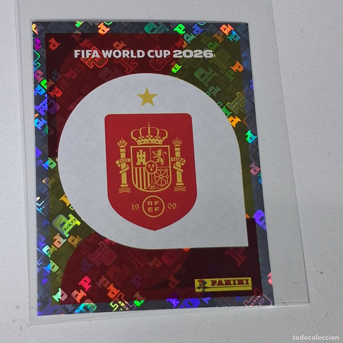 Cromos de F&uacute;tbol: A26 ESP 1 ESP1 LOGO BADGE SPAIN ESCUDO ESPA&Ntilde;A MUNDIAL FIFA WORLD CUP 2026 STICKER PANINI