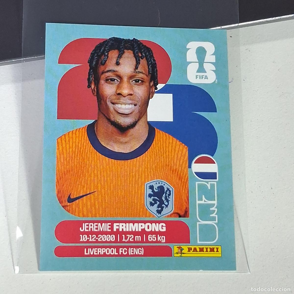 Cromos de F&uacute;tbol: A26 NED 8 NED8 JEREMIE FRIMPONG NETHERLANDS PA&Iacute;SES BAJOS MUNDIAL FIFA WORLD CUP 2026 STICKER PANINI